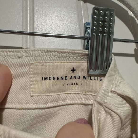 Imogene Willie Palmore Military Pants Cream Button Fly Size Medium - Picture 5 of 9